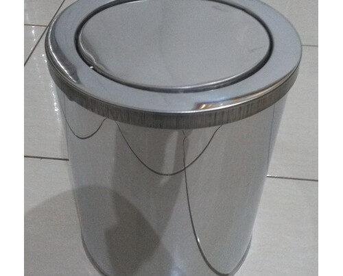 Tempat Sampah Stainless Tutup Swing