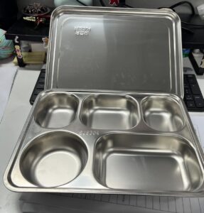 Nampan plato stainless food grade SS304 standar Rumah Sakit