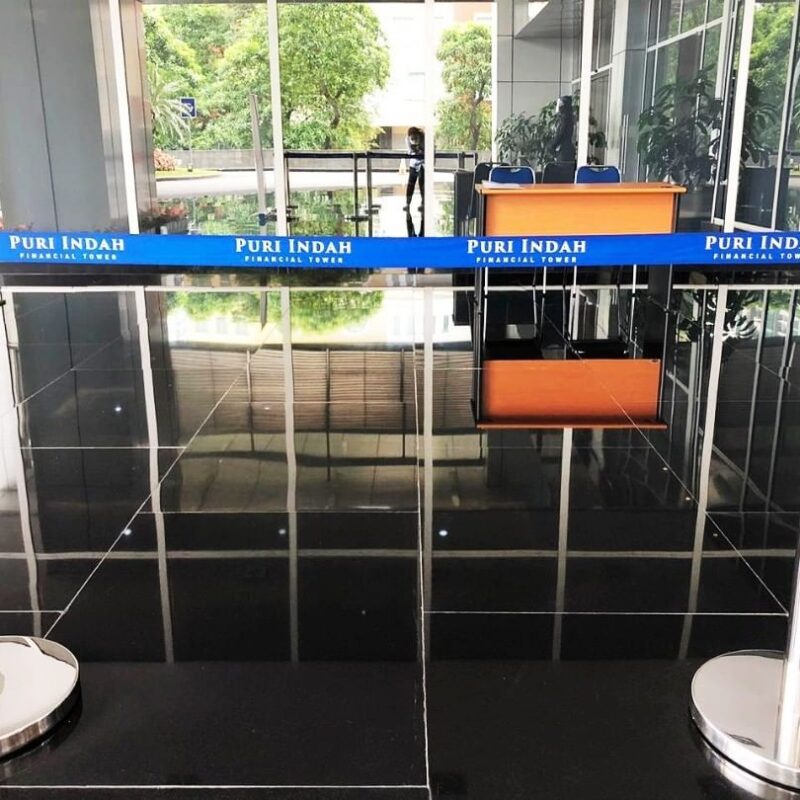 tiang antrian pita sablon sablon