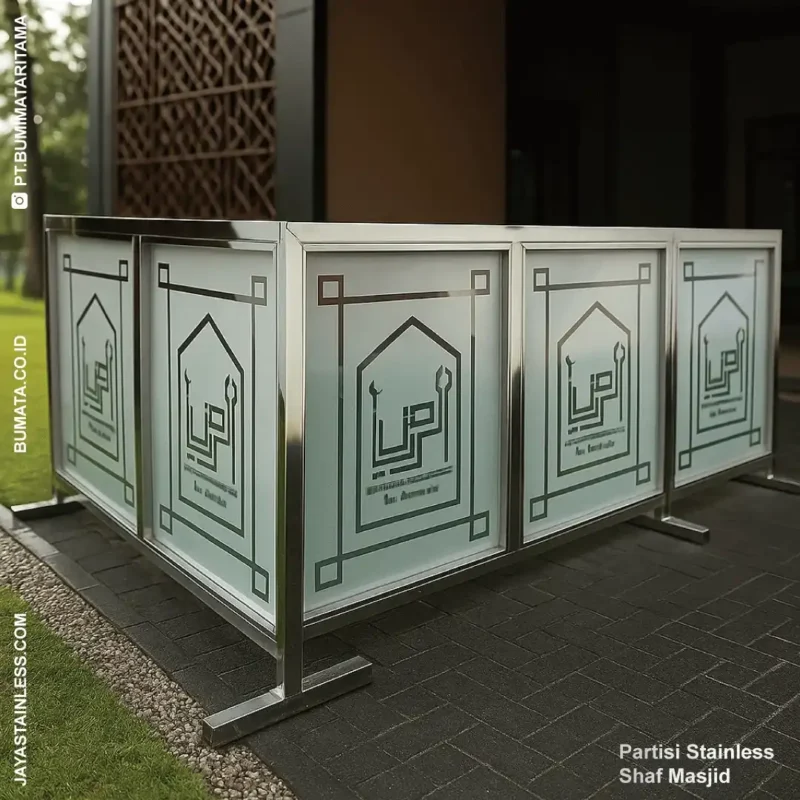 partisi masjid stainless