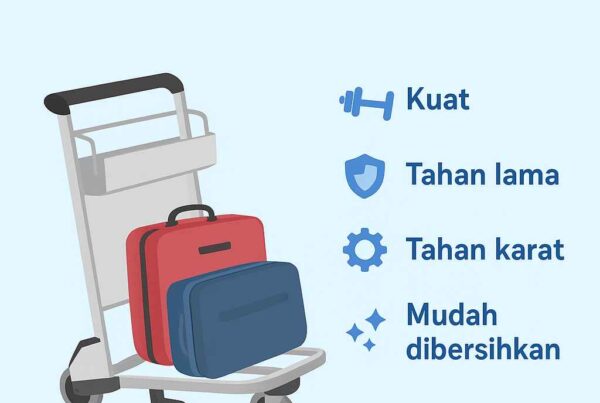 troli bandara stainless