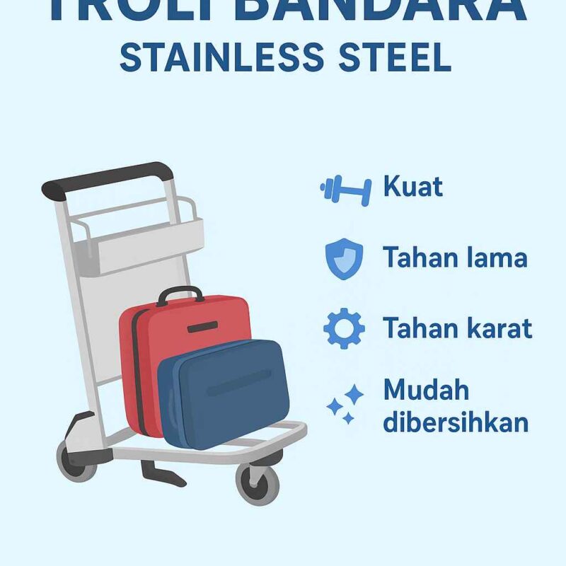 troli bandara stainless