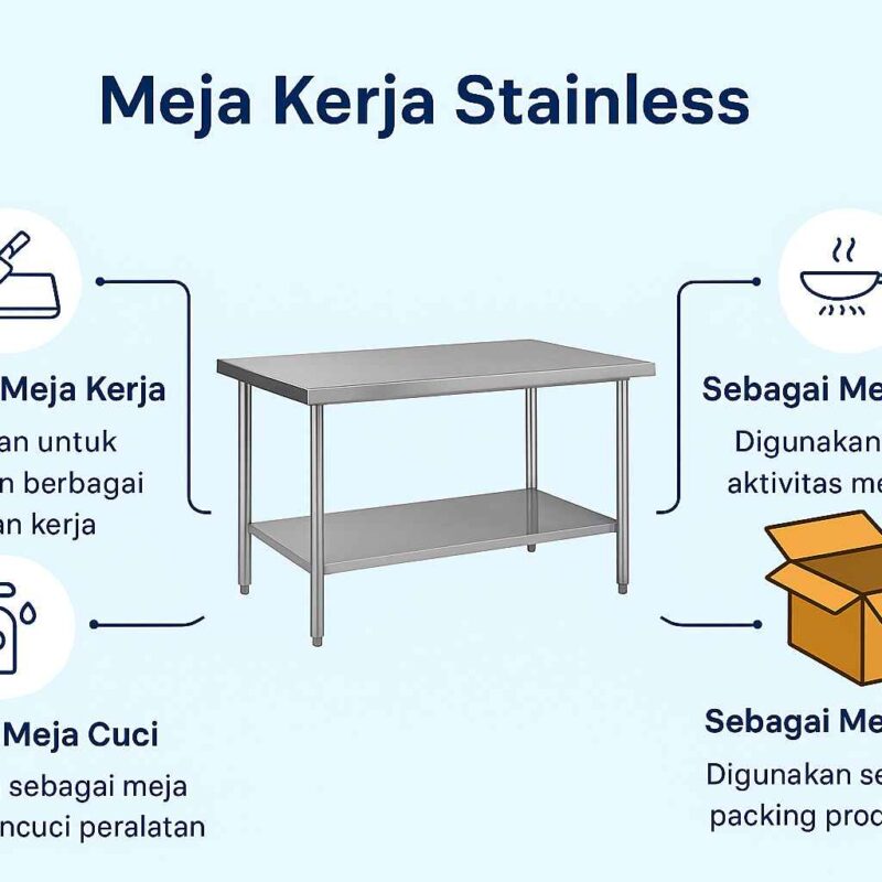 meja kerja stainless